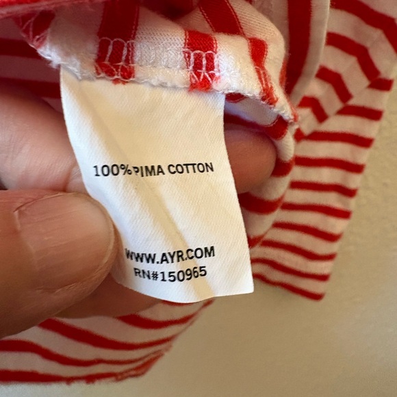 AYR Bundle - Red Stripe and Pink Stripe Long Sleeve Tees - Size Medium - Picture 6 of 7